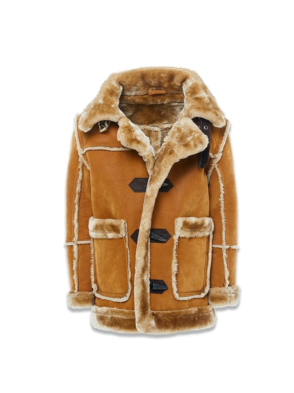 Jordan Craig Green Faux Shearling-Trim Kids Pea Coat